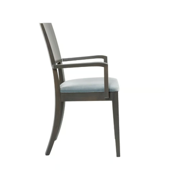 AMY SB02 - Wooden chair with armrests and integrated cushion by New Life - view 3